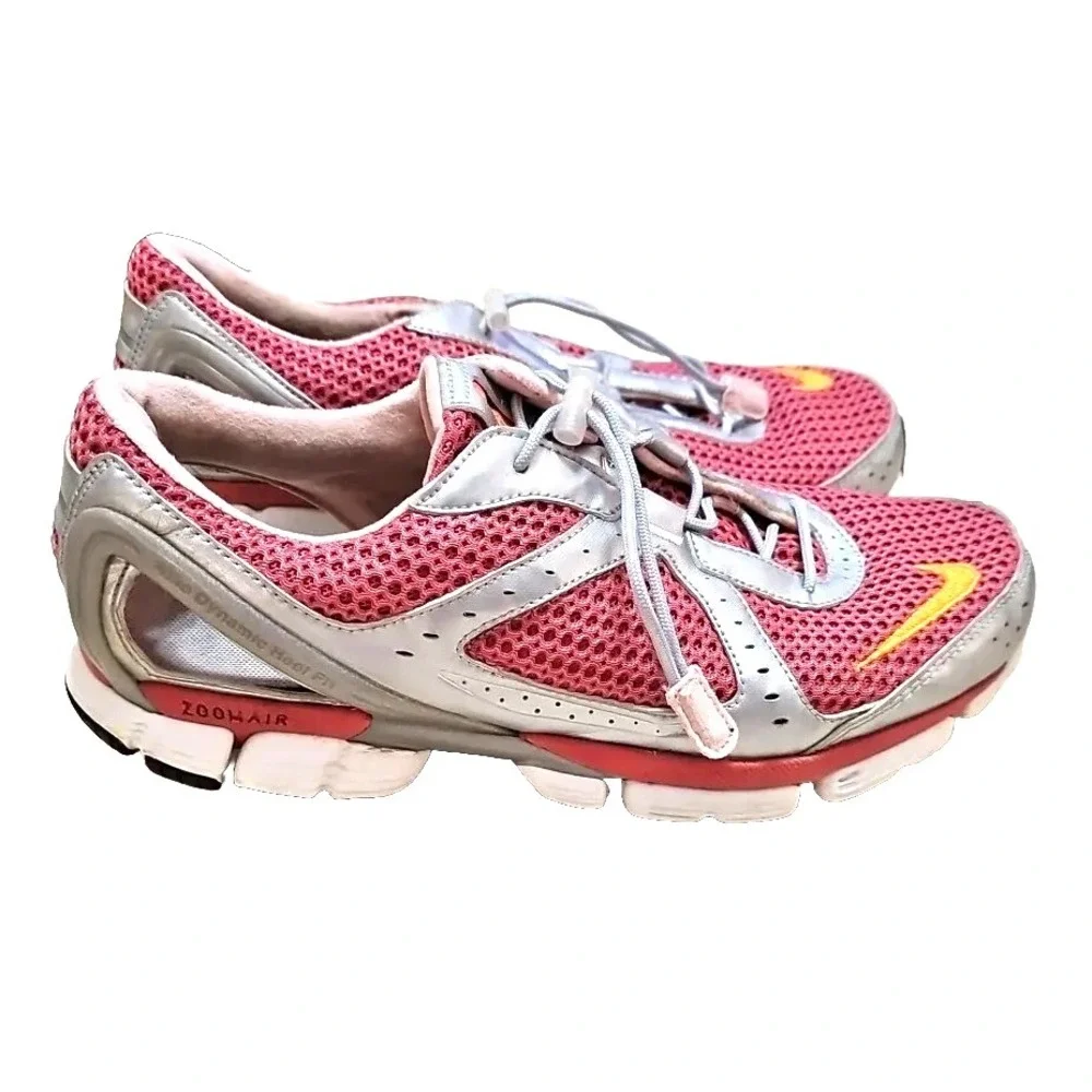 Nike‎ Zoom Air Pink Running Shoes  318723-681 Lace Up Sneakers 7.5M Boating G02